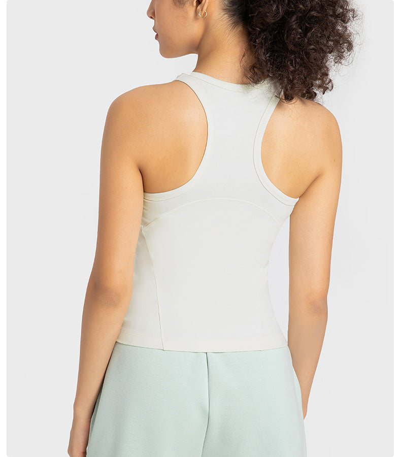 “Emma” Stretch Ribbed Crop Tank Top