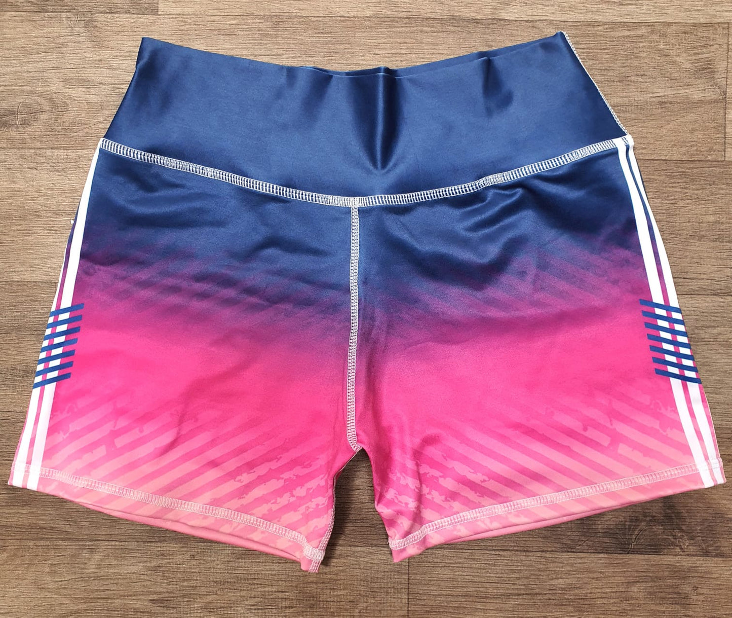 CORP-Dark Pink/Blue Mini Short PLUS (High Waist)
