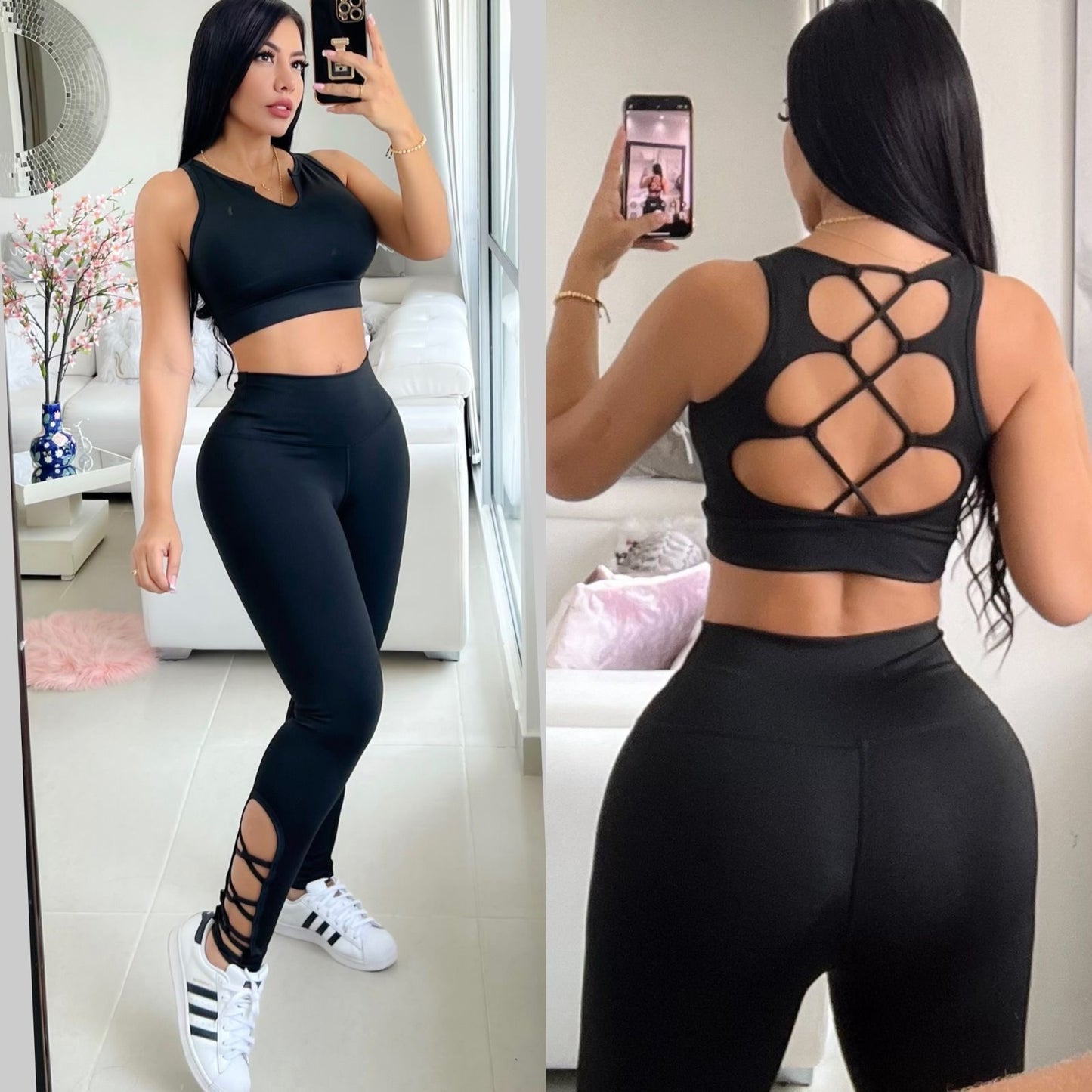 Conjunto "Aurora" Negro a juego Talla única