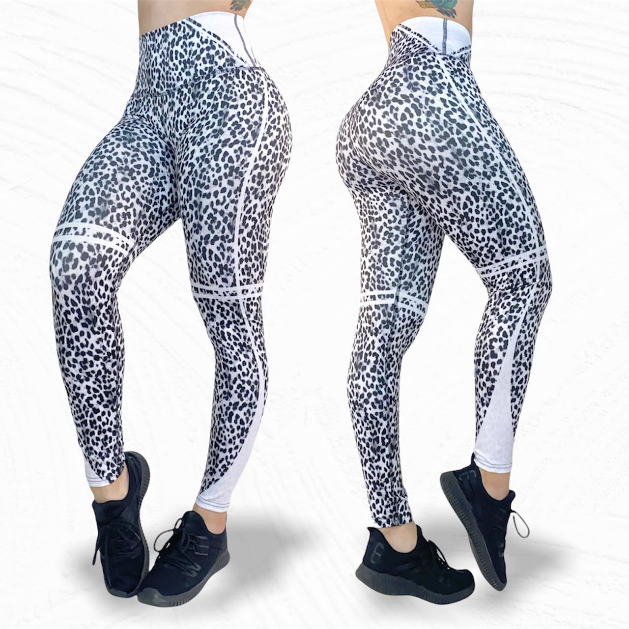 REBAJAS Leggings de cintura alta "Estampado animal en blanco y negro" Talla única