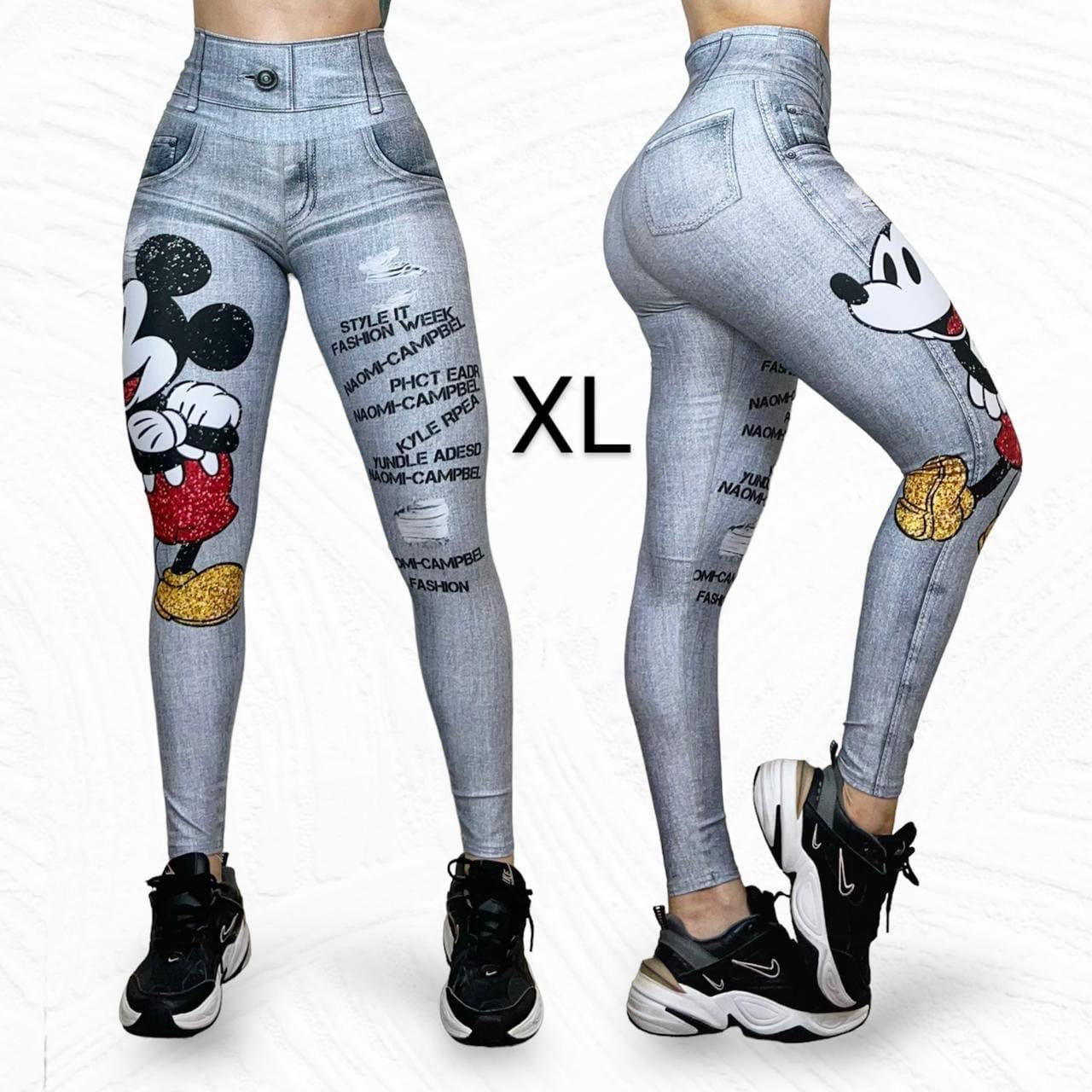 Jeans Plus Leggings de cintura alta con dibujos animados
