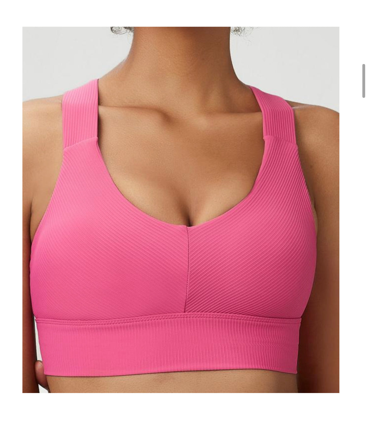 “Dakota” Ribbed Cross-Back Sport Bra (3 colors)