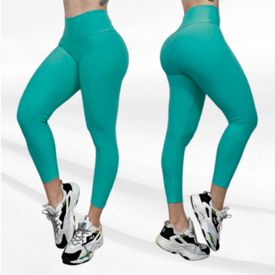 LOS Green Solid color Hight waist legging