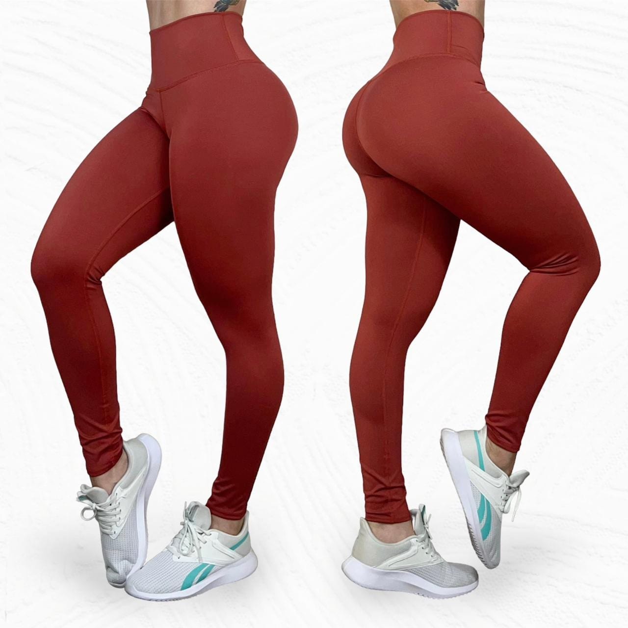 Leggings de cintura alta color vino tinto LOS