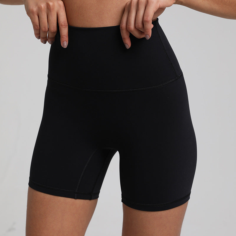 Top deportivo de sujeción alta con cuello en U "Eugene" (colores lisos)