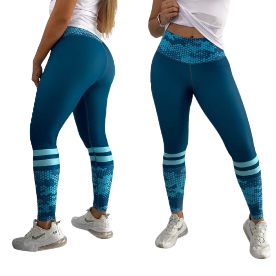 Leggings de cintura alta LOS "Rayas verdes"