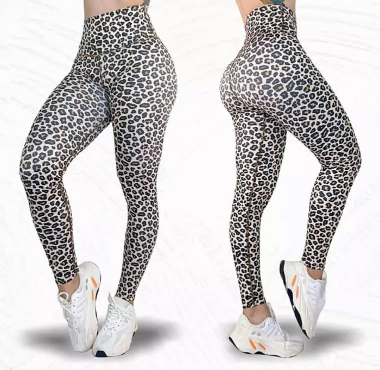 Leggings de cintura alta LOS/LXL “Brown Animal Print Performance”