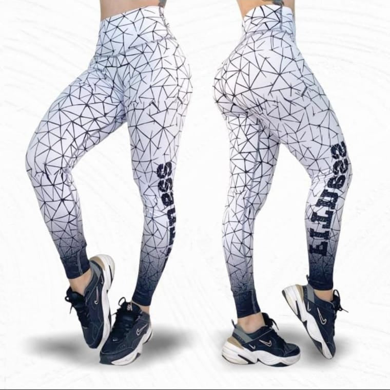 Mallas de cintura alta "Black/White Fitness" de LOS
