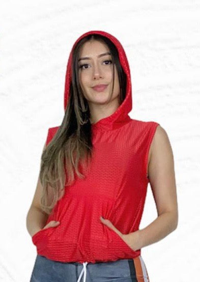 Camiseta sin mangas con capucha “Málaga”