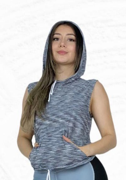 Camiseta sin mangas con capucha “Málaga”