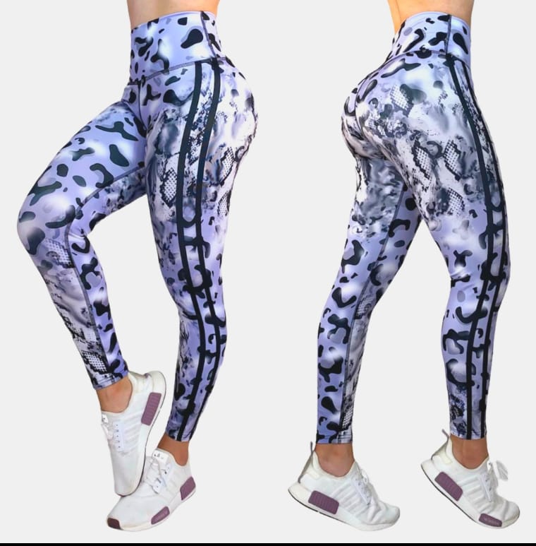 Leggings de cintura alta LOS "Animal Print Dark Purple"