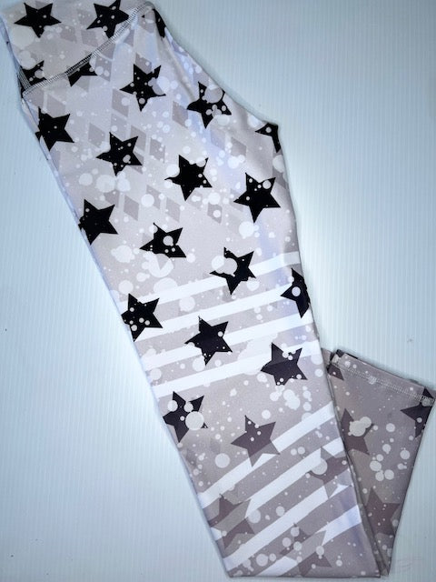 Mallas de cintura alta de rendimiento "Gray Starts" de talla grande/grande