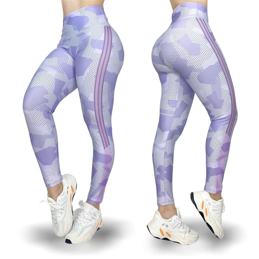 Leggings morado claro "Camo" de LOS
