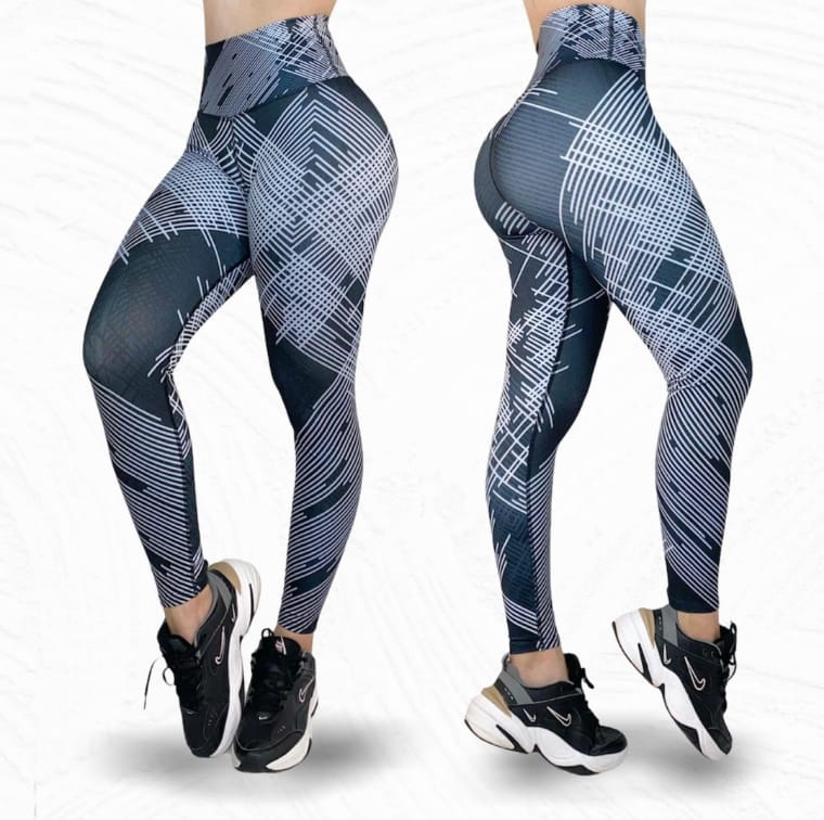 Leggings de cintura alta de alto rendimiento con estampado de rayas LOS