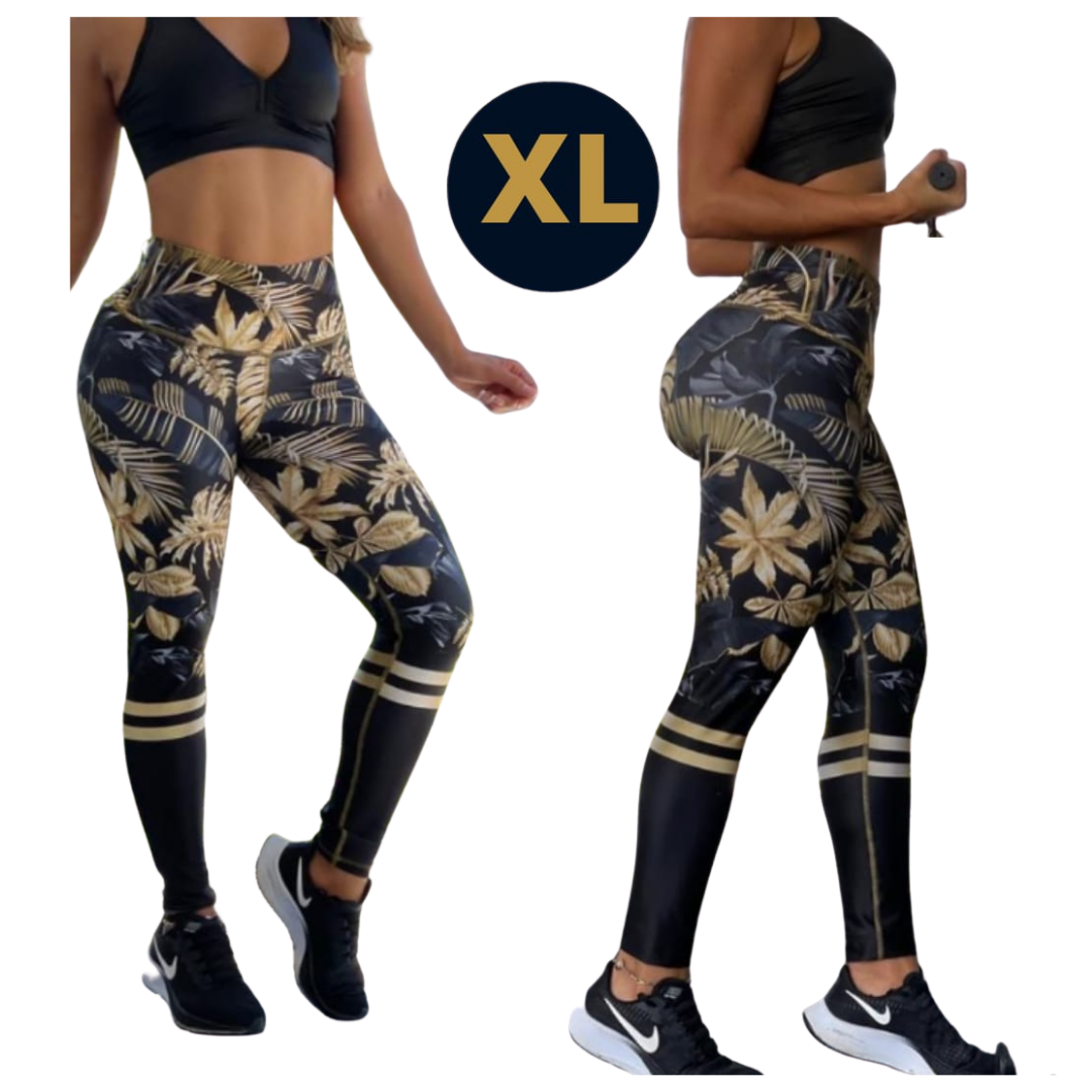 SALE "Leaf Print Performance Size Plus" High waist Legging