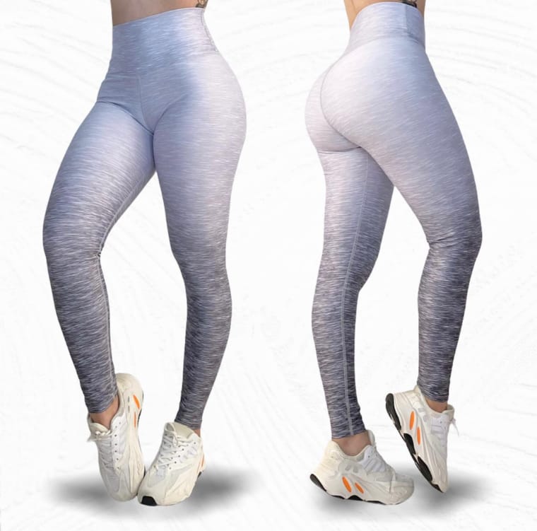 Leggings de cintura alta con pequeñas rayas grises LOS