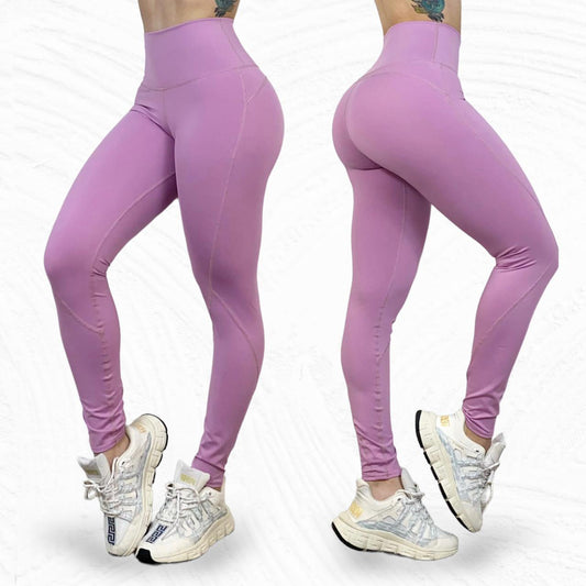 LOS Rosado Malva Solid  color Hight waist legging