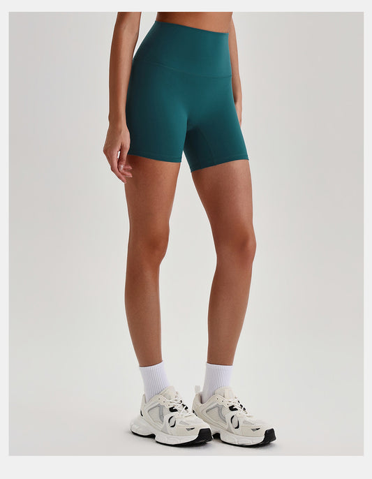 Top deportivo de sujeción alta con cuello en U "Eugene" (colores lisos)