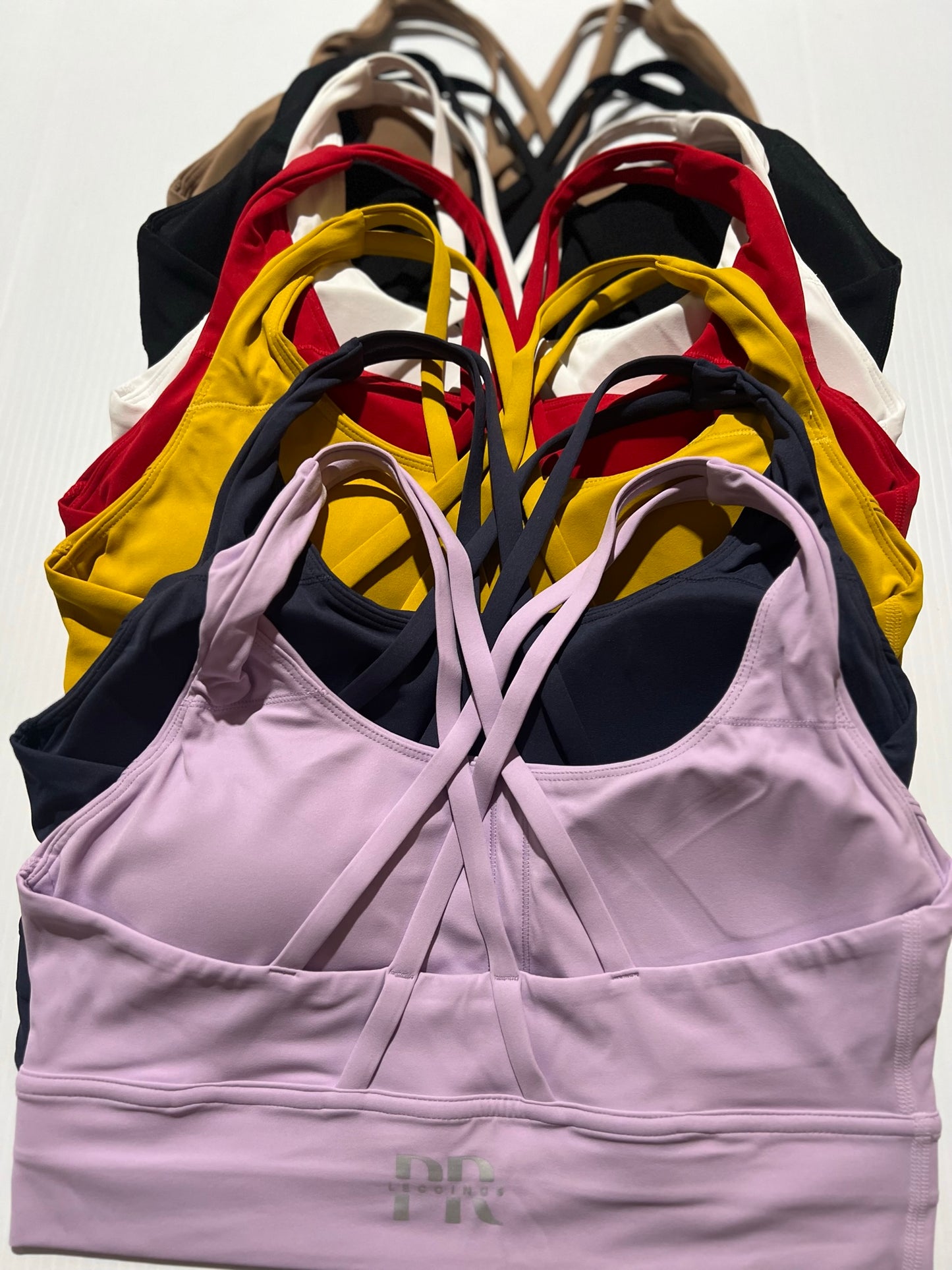 “Chelsea" Cross-Back Straps Sport Bra (solid colors)