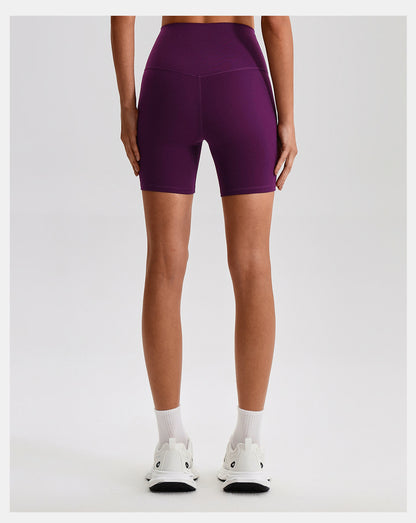 Top deportivo de sujeción alta con cuello en U "Eugene" (colores lisos)