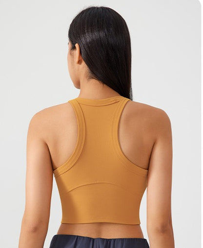 AXIRA Pulse High Neck Crop Tank