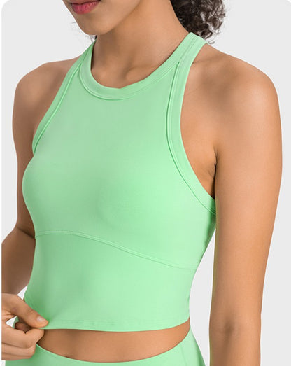 AXIRA Pulse High Neck Crop Tank