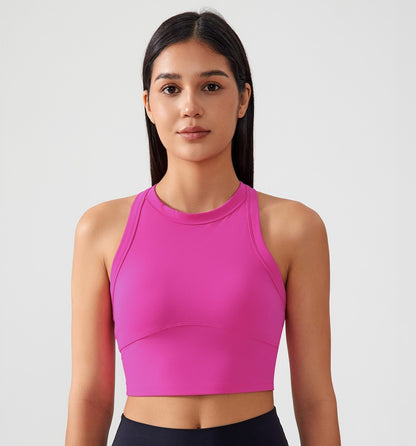 AXIRA Pulse High Neck Crop Tank