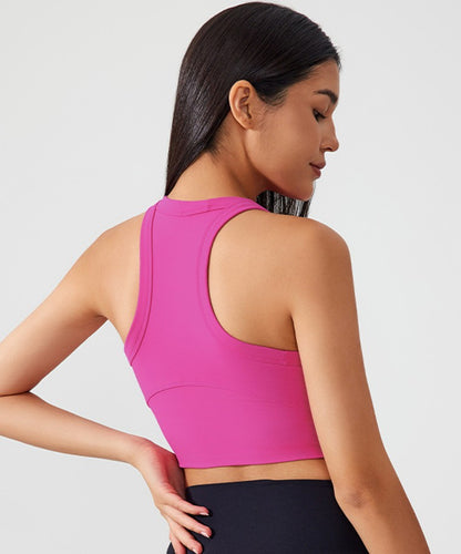 AXIRA Pulse High Neck Crop Tank