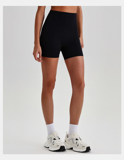 Top deportivo de sujeción alta con cuello en U "Eugene" (colores lisos)