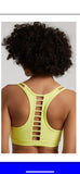 “Olivia” Hollow Out Racer back Sport Bra (Solid colors)