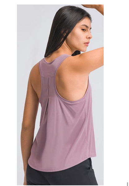 Camisetas sin mangas con espalda deportiva suave (colores sólidos)