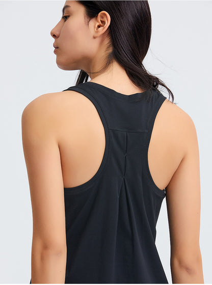Camisetas sin mangas con espalda deportiva suave (colores sólidos)
