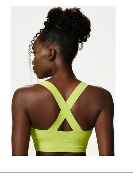 “Dakota” Ribbed Cross-Back Sport Bra (3 colors)