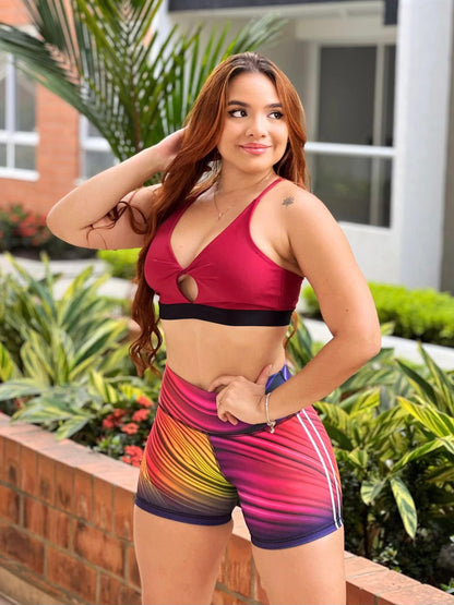 “Ava” Cross Back Stretch Sport Bra (Solid colors)