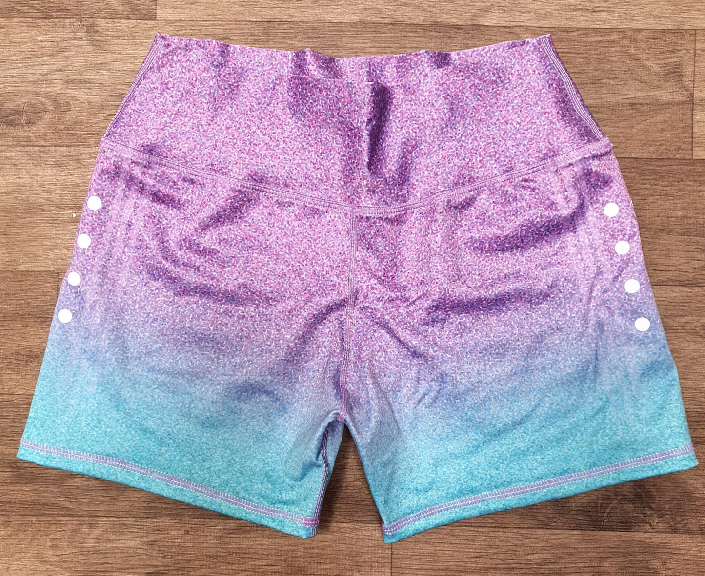 CORP-Sparkle Purple/ Blue Mini Short PLUS (High Waist)