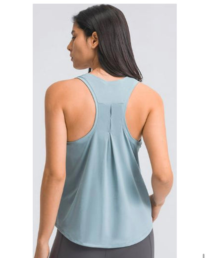 Camisetas sin mangas con espalda deportiva suave (colores sólidos)