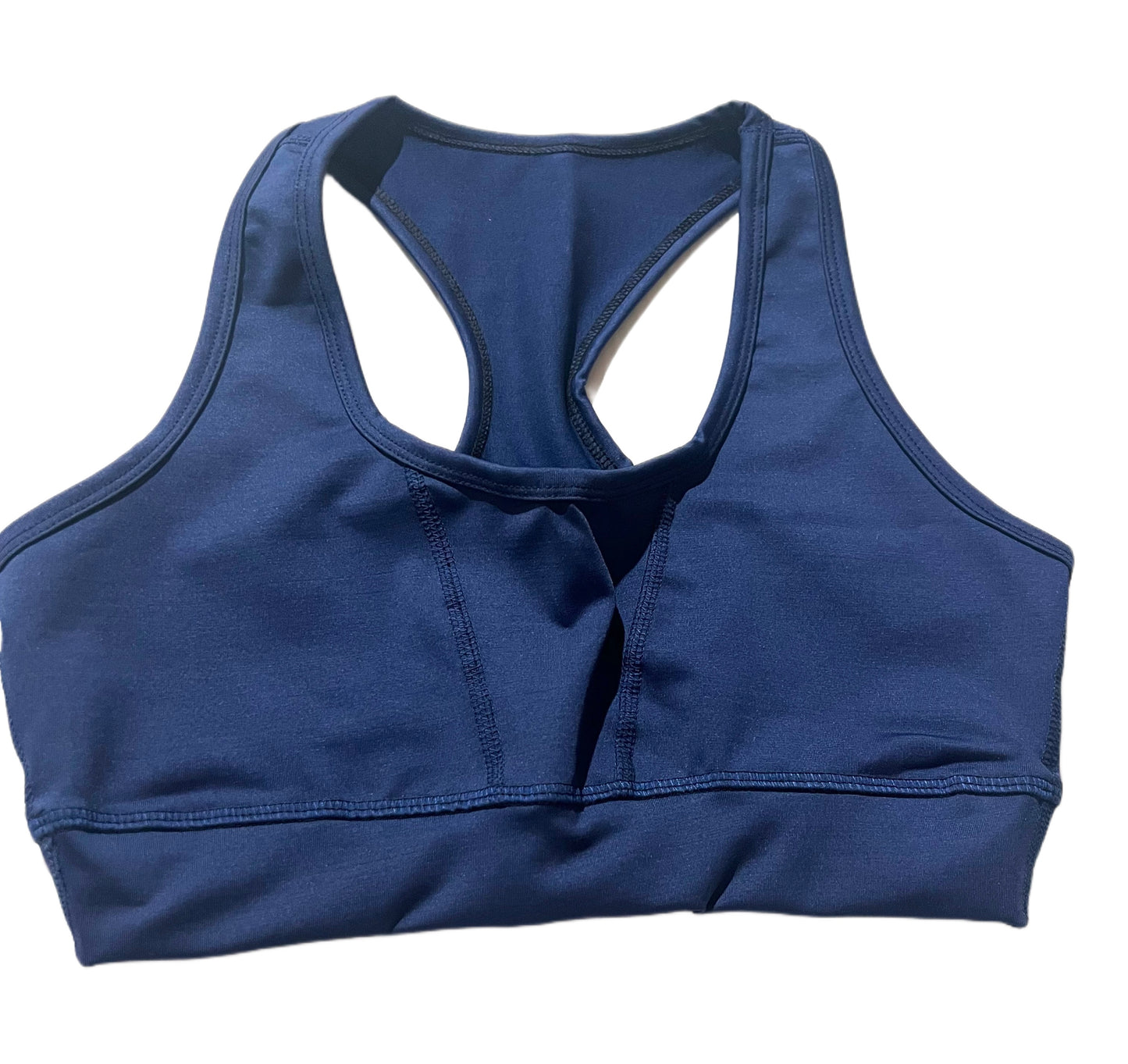 “Sarah” Racerback Sports Bra (Solid colors)