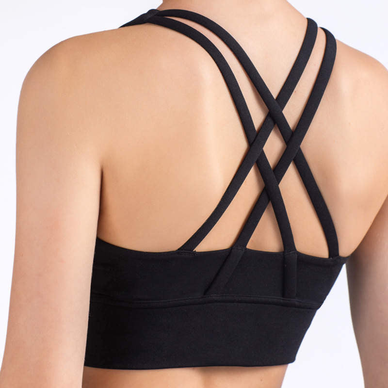 “Chelsea" Cross-Back Straps Sport Bra (solid colors)