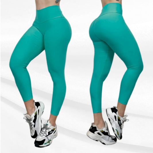 LOS Green Solid color Hight waist legging