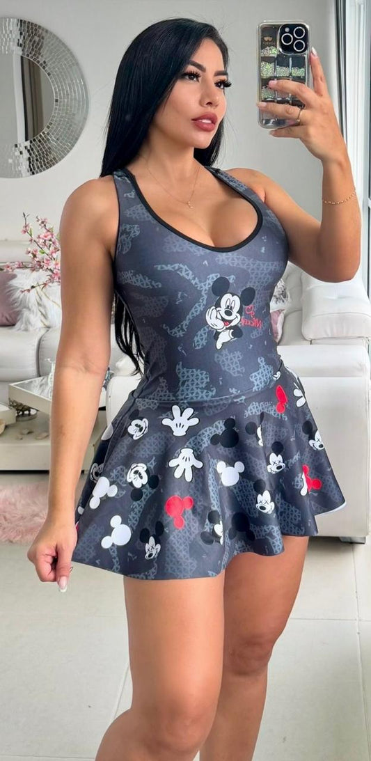 Grey CRTN Sleeveless Sport Dress