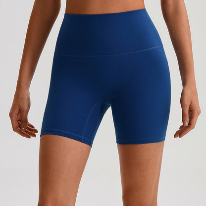Top deportivo de sujeción alta con cuello en U "Eugene" (colores lisos)