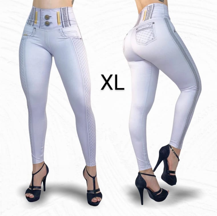 Jeans Plus Cool White High Waist Legging