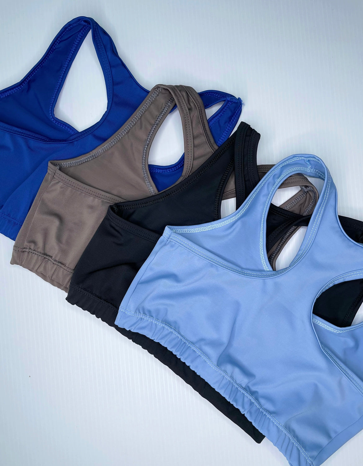 "Victoria" Racerback Sport Bra (Solid colors)