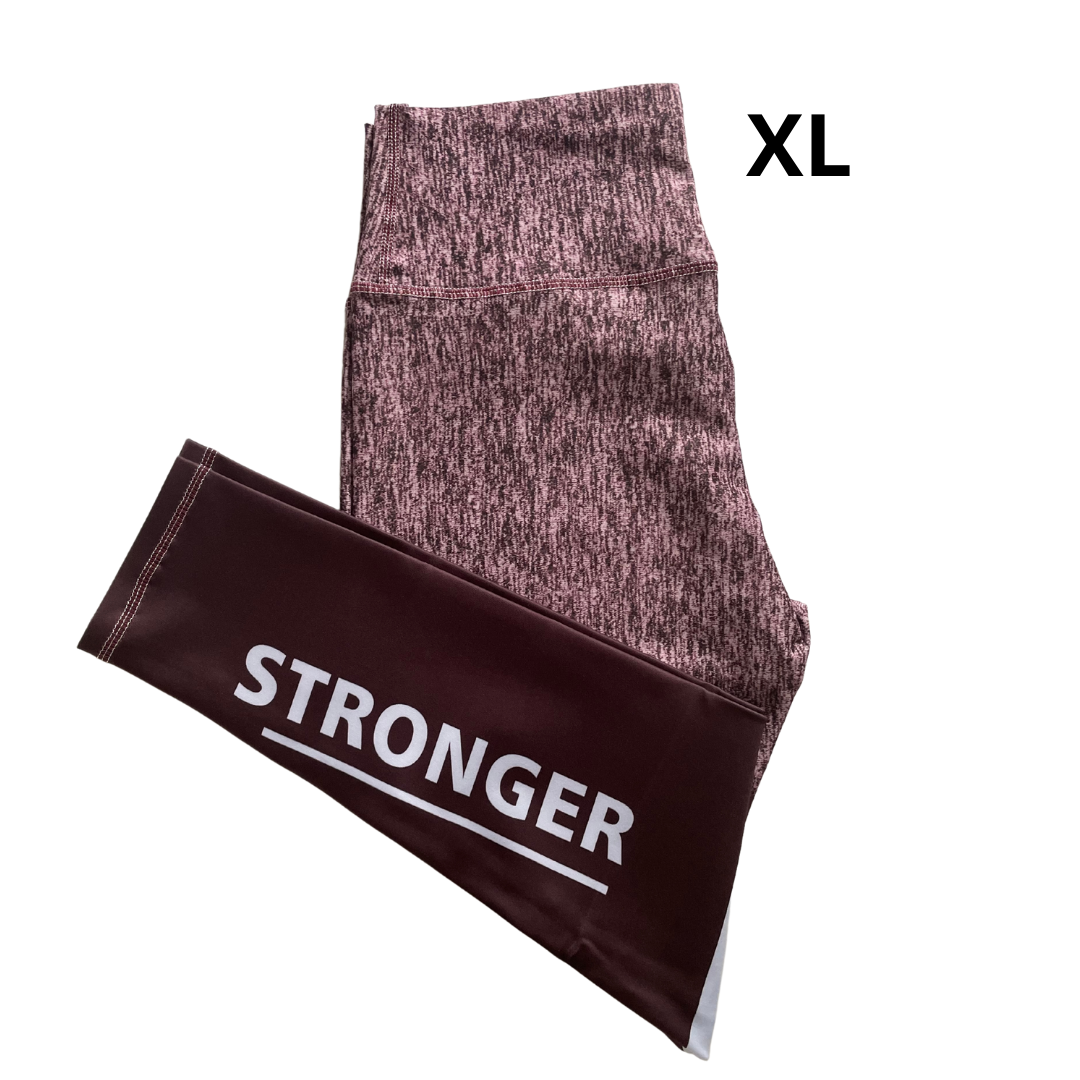 SALE "Wine "Stronger Size Plus" High Waist Legging