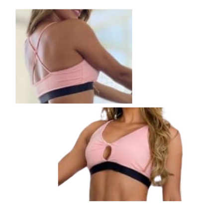 “Ava” Cross Back Stretch Sport Bra (Solid colors)