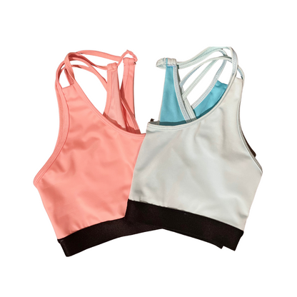 Sujetador deportivo de tiras “Chloe” (colores lisos)