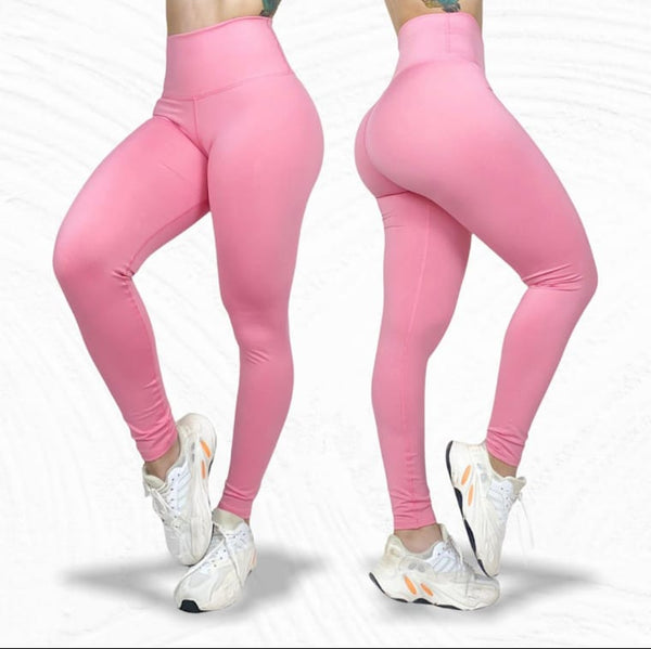 LOS “Solid color Pink” High Waist Legging