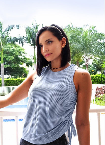 “Colorado” Runche lateral Racerback Tank Top (solid colors)