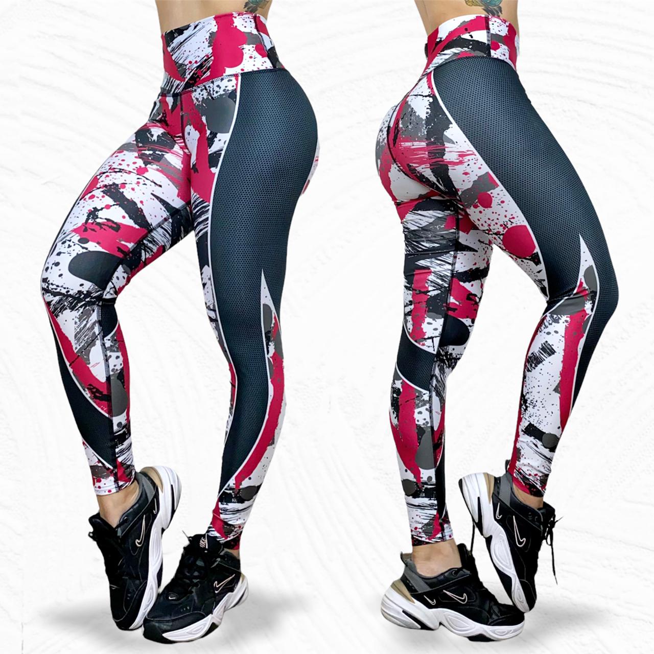 LOS "Red black splash" Hight waist legging