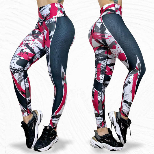 LOS "Red black splash" Hight waist legging